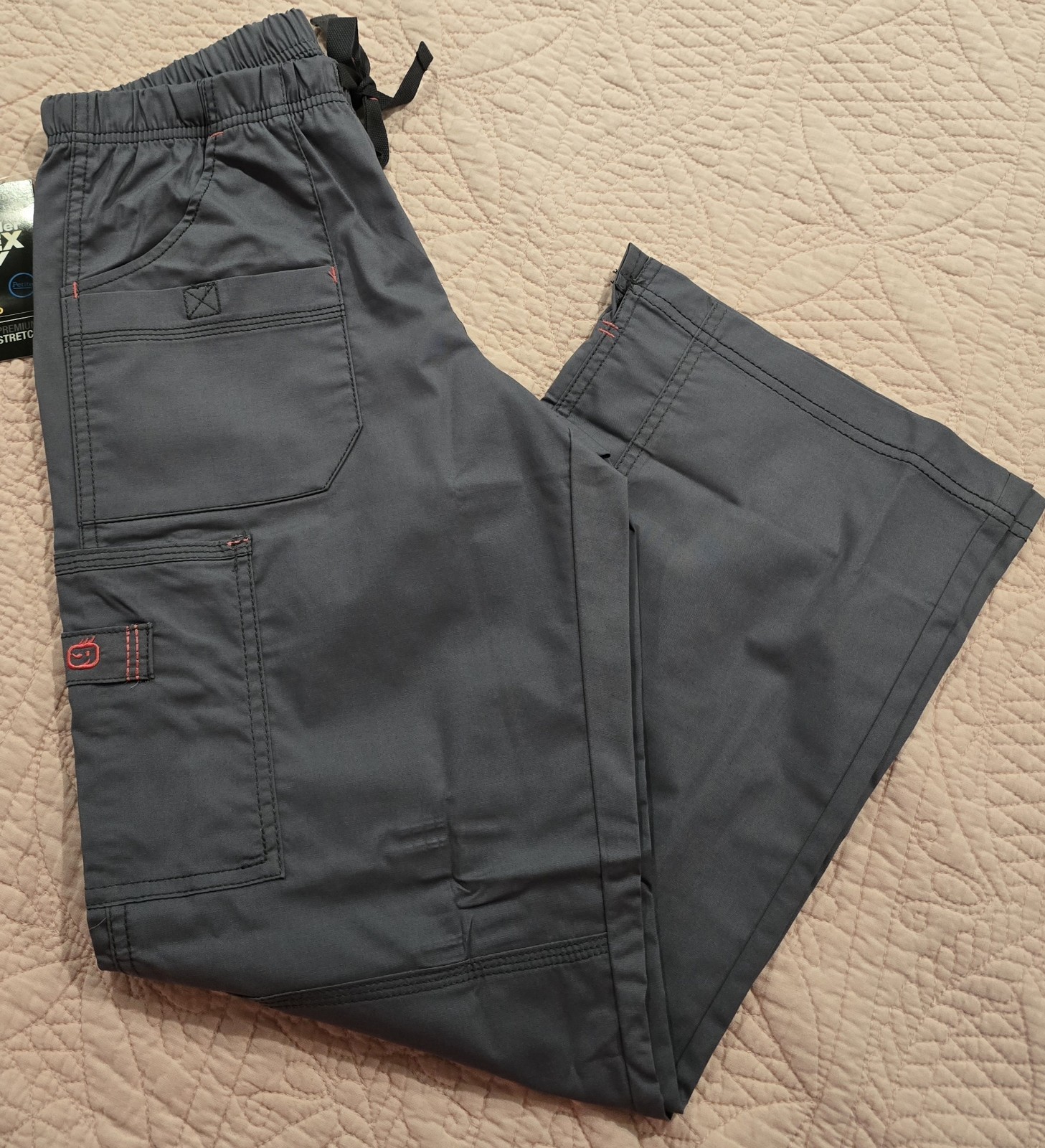 WonderWink WonderFlex 5108 XSmall PETITE Pewter Gray Scrub Pant