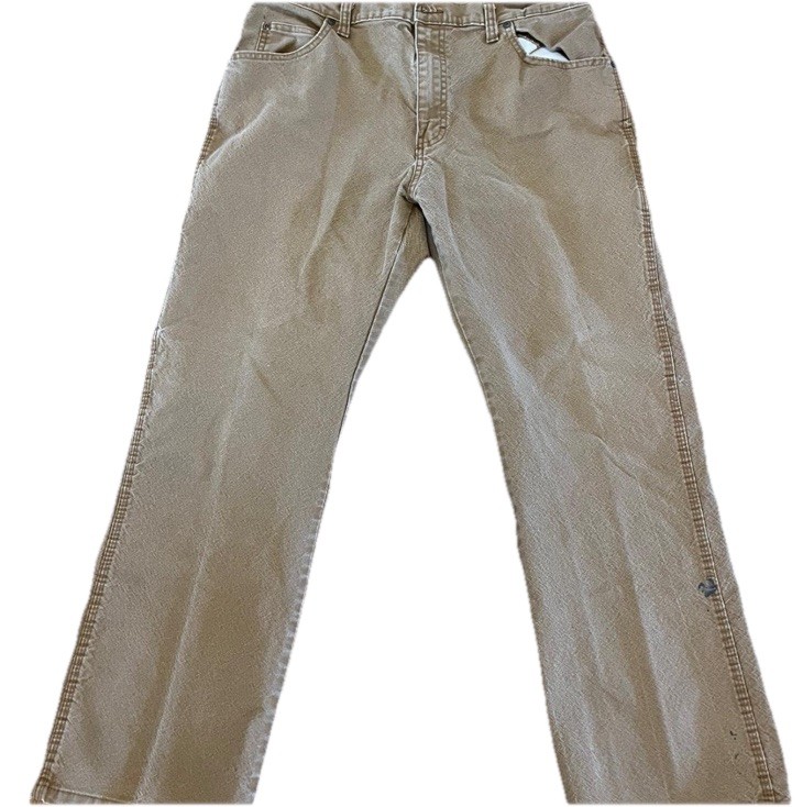 Dickies Men’s Beige Canvas Carpenter Pants Relaxed Straight Leg 32W
