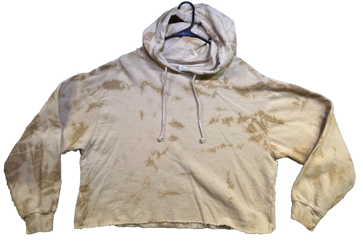 J.o &co Women’s Crop Hoodie Size Large G/L Brown FREE S&H
