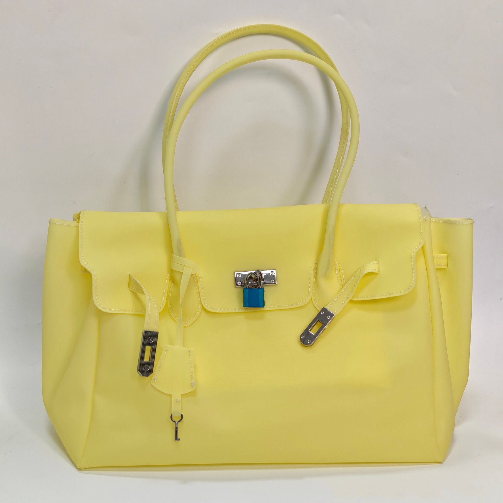 Jellyfirkin New Summer Style Kiiikiii Jelly Tote Shoulder Bag Large Capacity Und