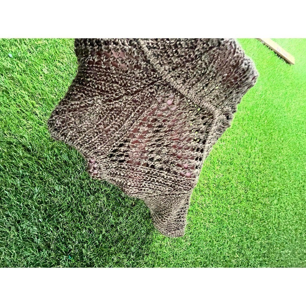 Pretty Angel Tunic Sweater Womens Small Medium Brown Knit Dolman Batwing Sleeve