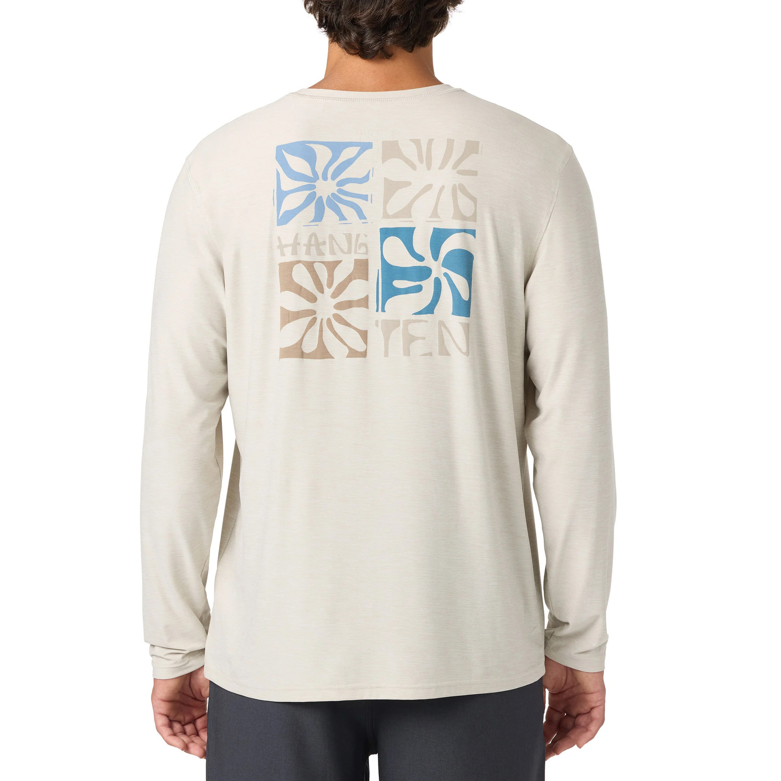 Hang Ten Men’s Long Sleeve Sun Tee Regular Fit Quick Dry UPF 50
