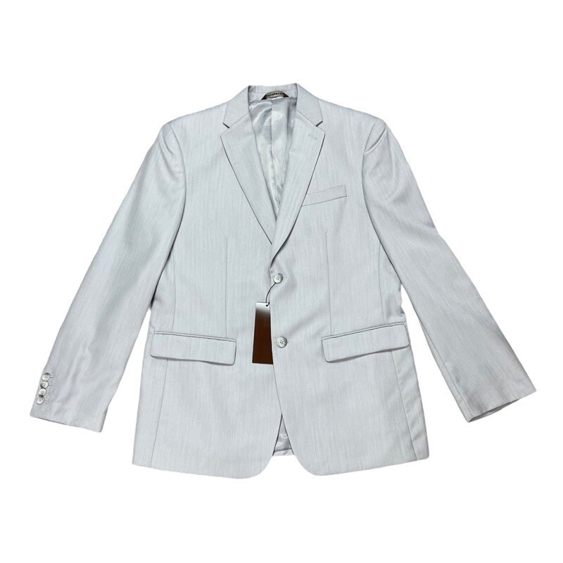 Perry Ellis Mens 40 REG Slim Fit Two Button Blazer Jacket Light Blue NWT
