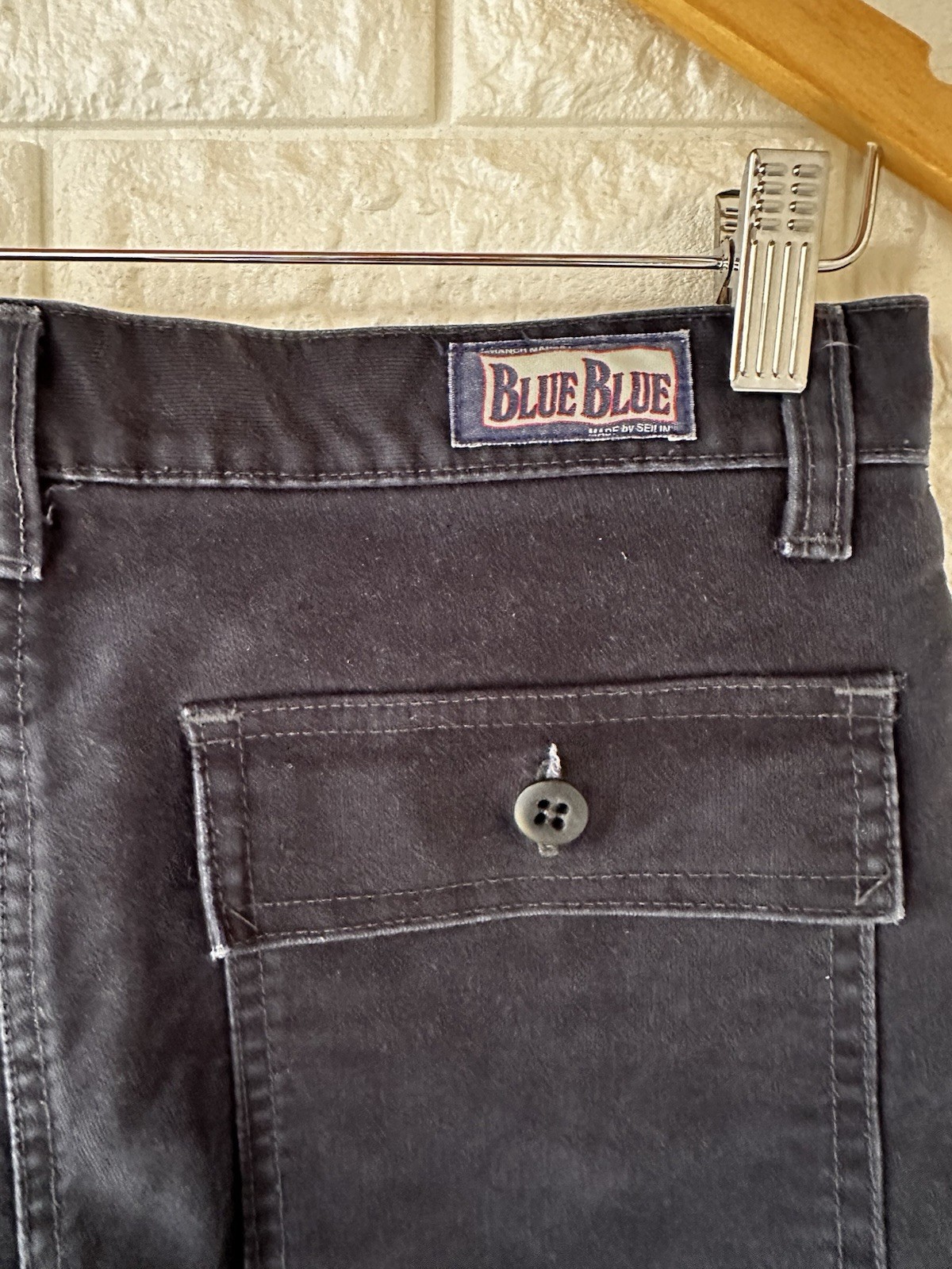 BLUE BLUE Hollywood Ranch Market Baker Work Pants Navy Cotton W30x27 Japan