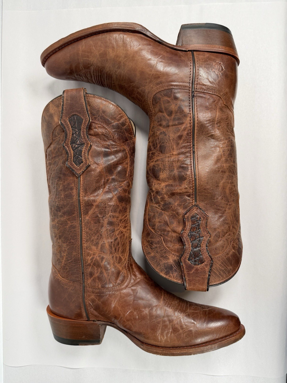 Men’s Cattle Baron Cowboy Boots Size 9 D Scotch Goat DH5441 Ranch Riding Western