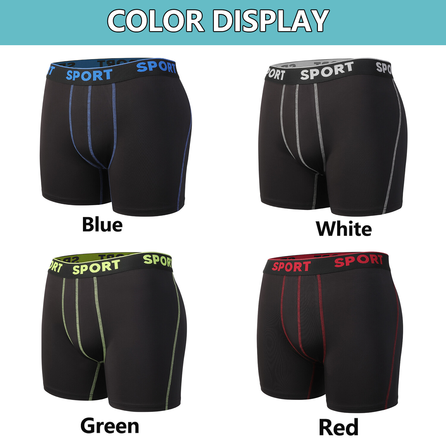 2-4 PCS Bamboo Fiber Boxer Briefs Breathable Underwear Better Softer Anti Chafe