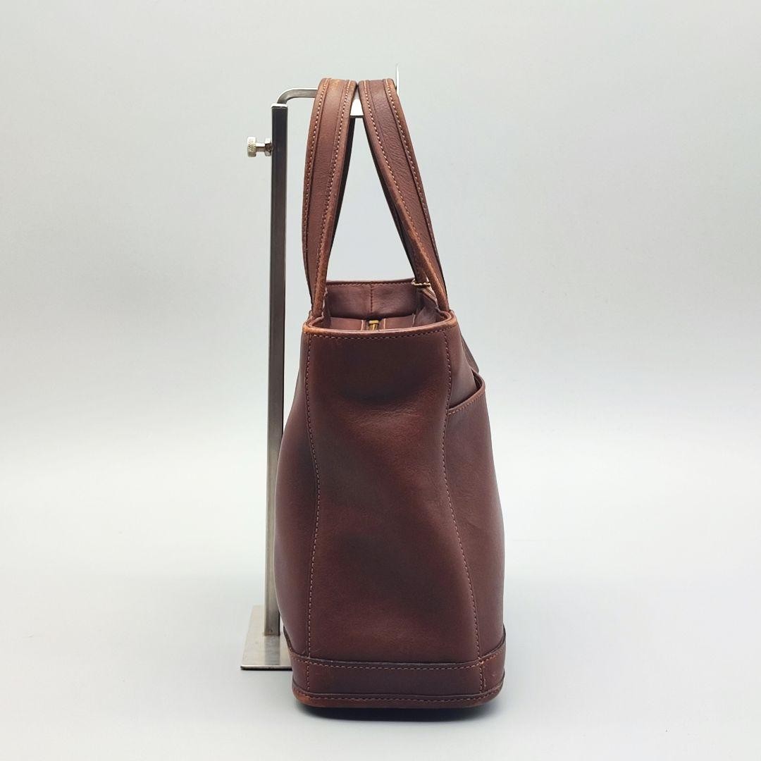 Old Coach Tote Bag with Charm 9303 Bleecker Brown