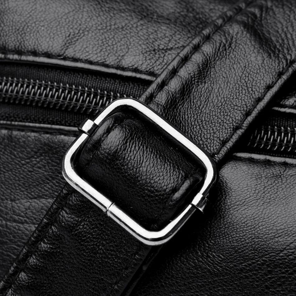 Women’s Soft Leather Crossbody Bag, 2025 Retro Multi-pocket Shoulder Handbag