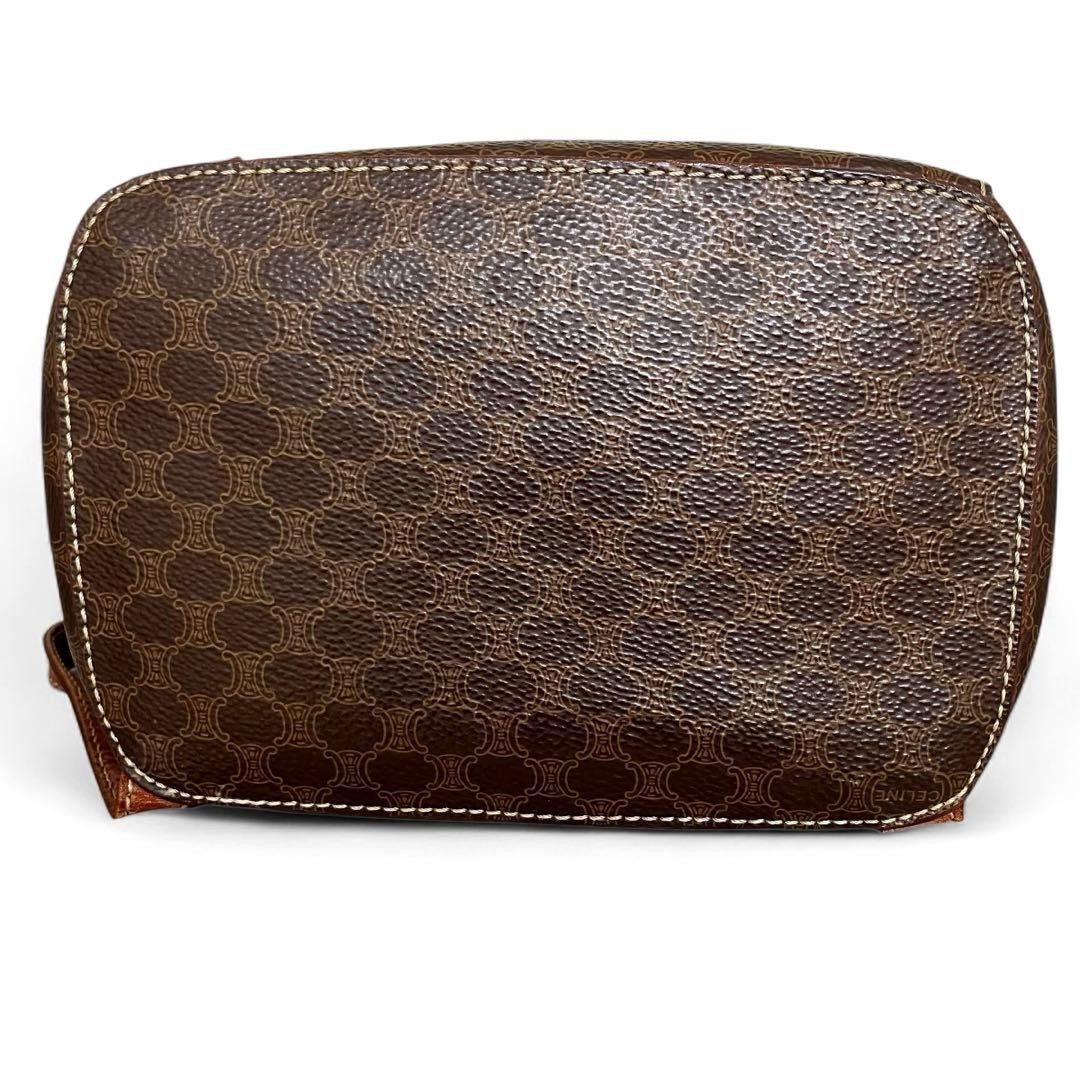 CELINE Mini Backpack Macadam Pattern Brown PVC Leather Ladies Authentic