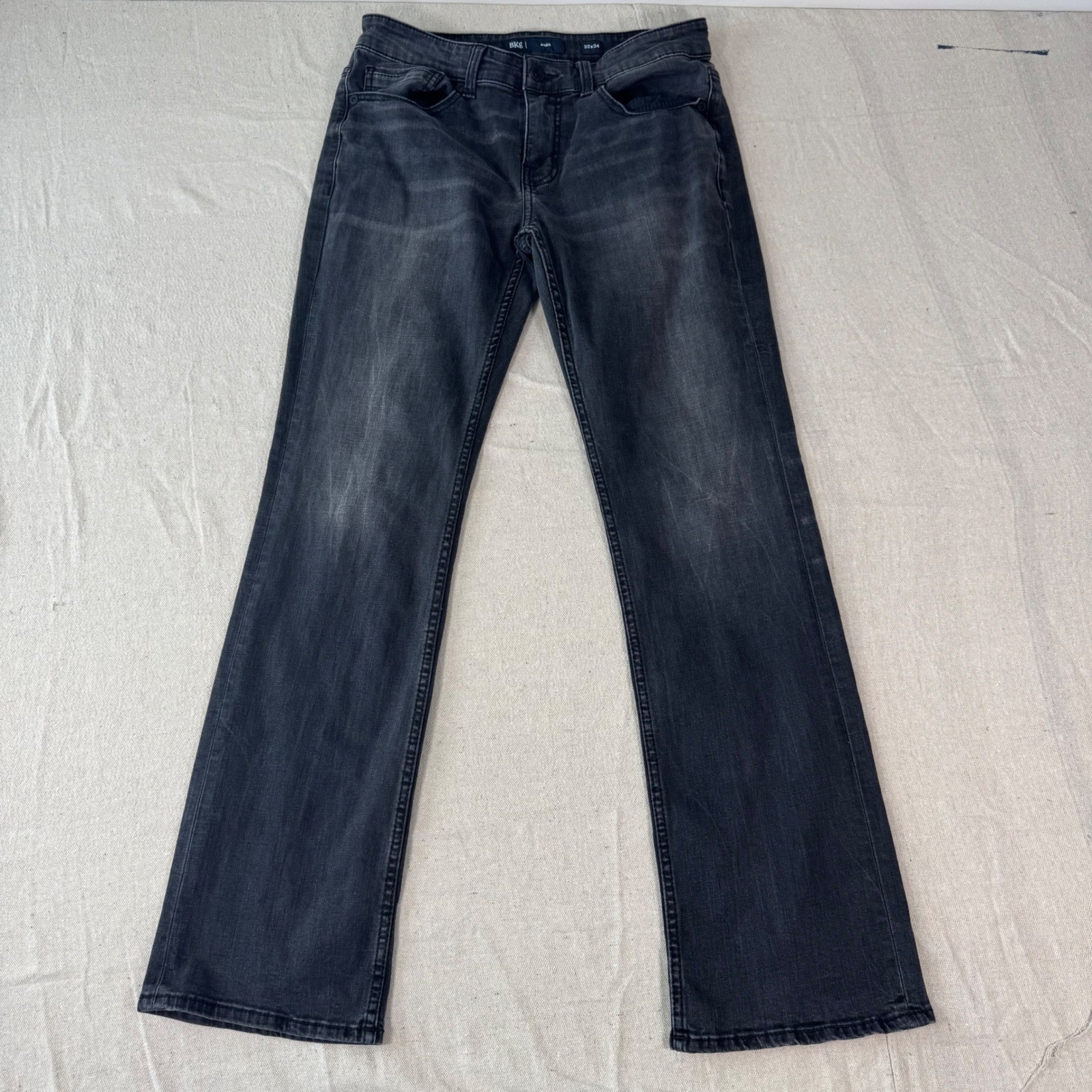 BKE Aiden Jeans Mens 32×34 Black Straight Leg Stretch GBS21204