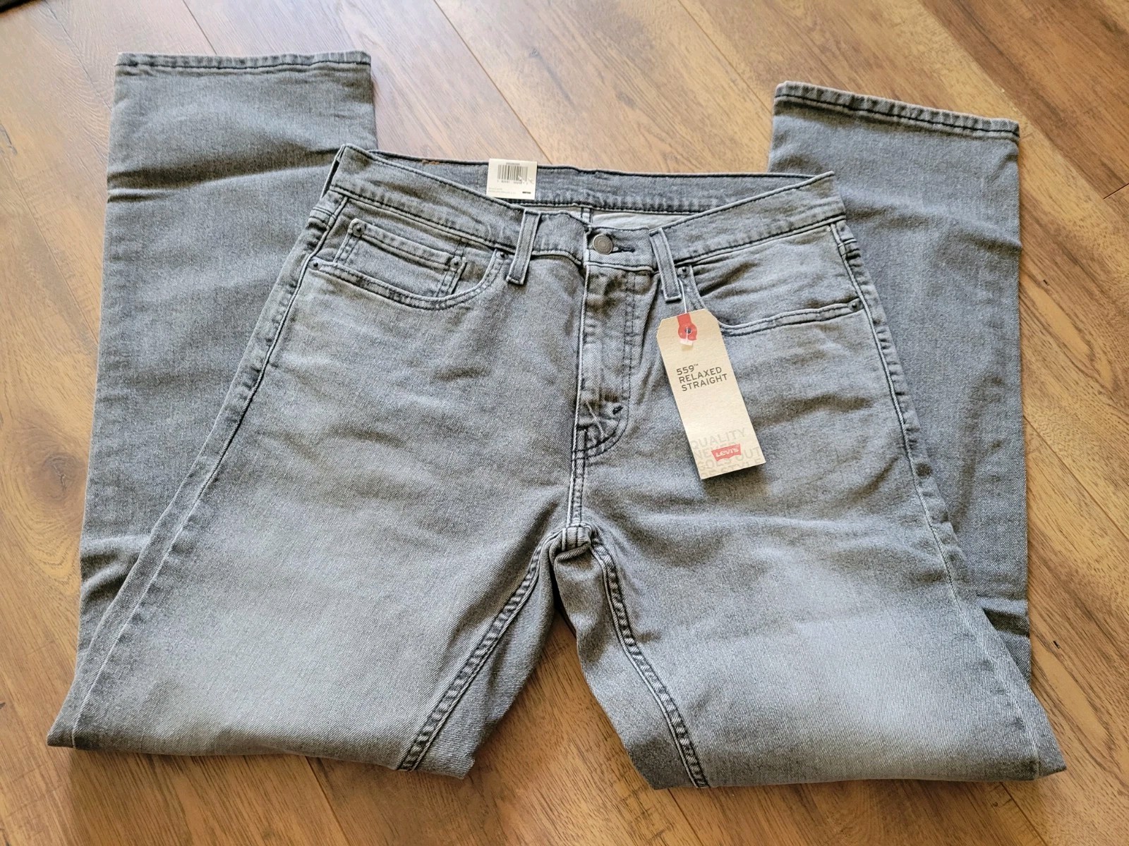 NWT Levi’s 559 Relaxed Straight Grey Wash Denim Jeans Sz.32 X 32 NEW