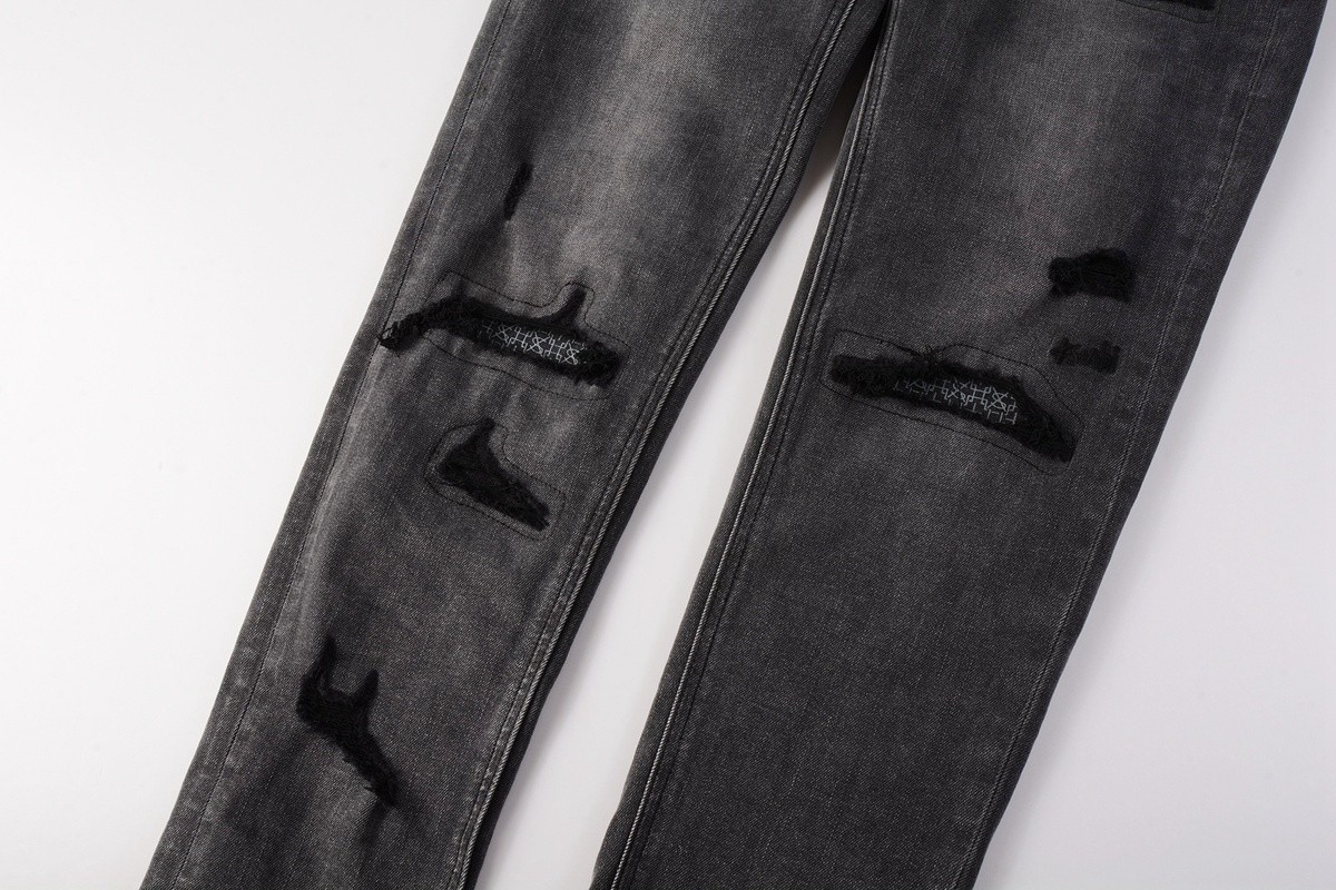 NEW KSUBI Men’s Black Letter Printing Ripped Pants High Street Fashion Jeans NEW