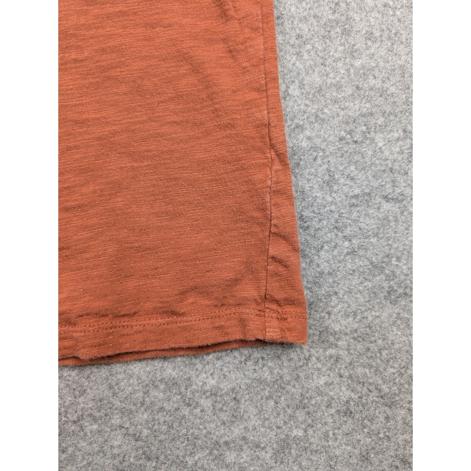 GAP Women Rust Orange Organically Grown Cotton Puff Sleeve Smocked Cuff Tee M