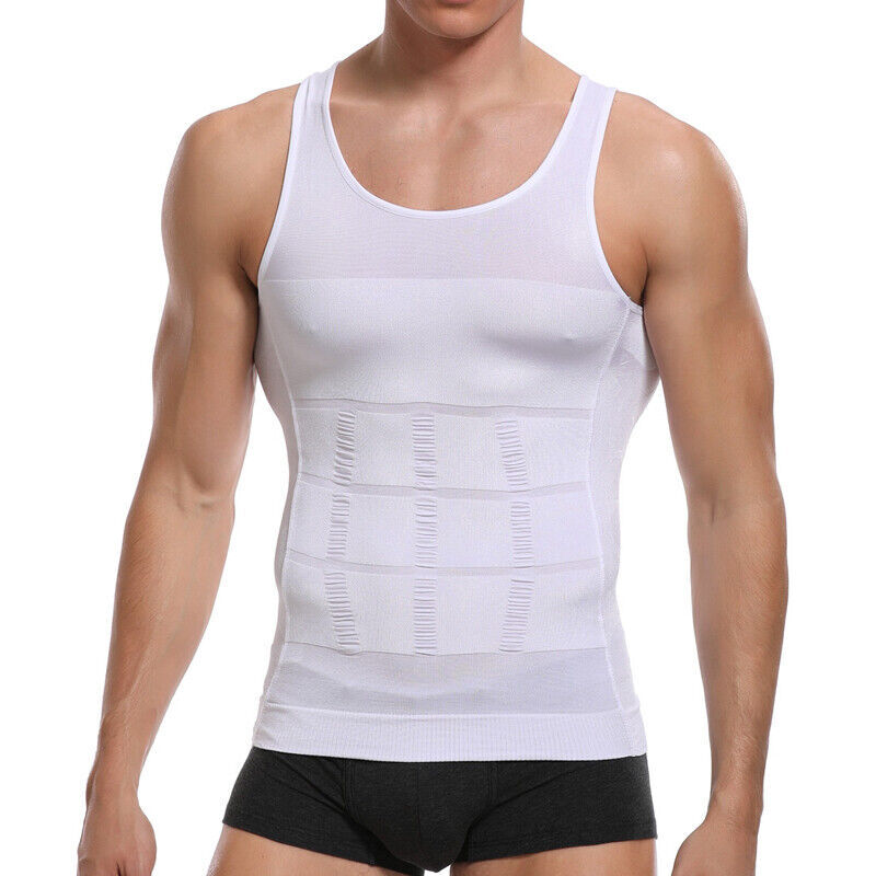 Men’s Body Shaper Toning T-Shirt Ultra Durable Vest Compression Slim Underwear
