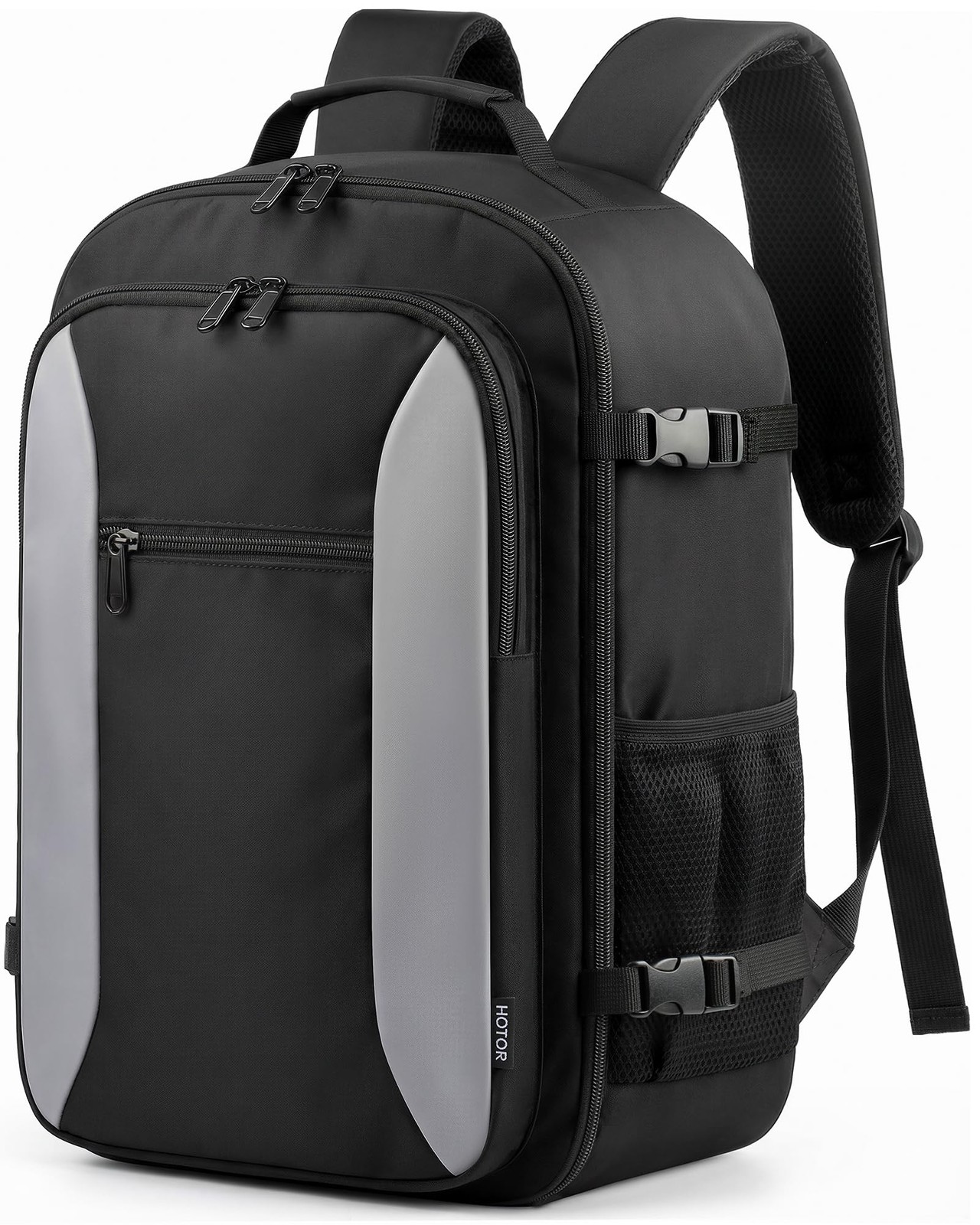 Black TSAFriendly CarryOn Travel Backpack 16.9×11.4×7.9 Inch Waterproof