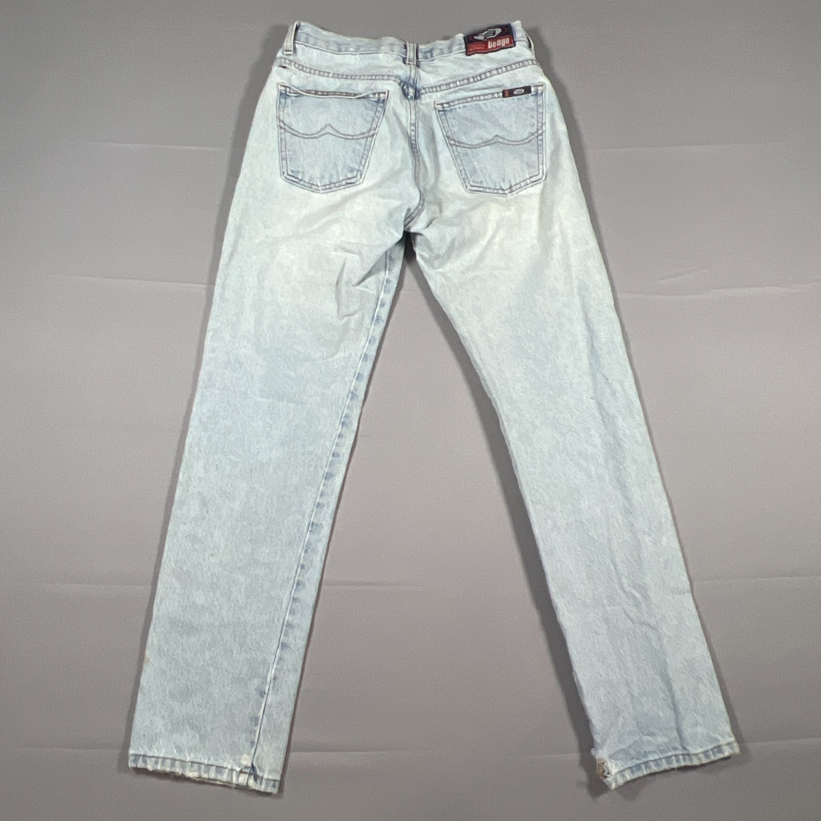 Bongo Straight Leg Jeans Womens 5 Blue Cotton Light Wash Street Wear Mid Rise