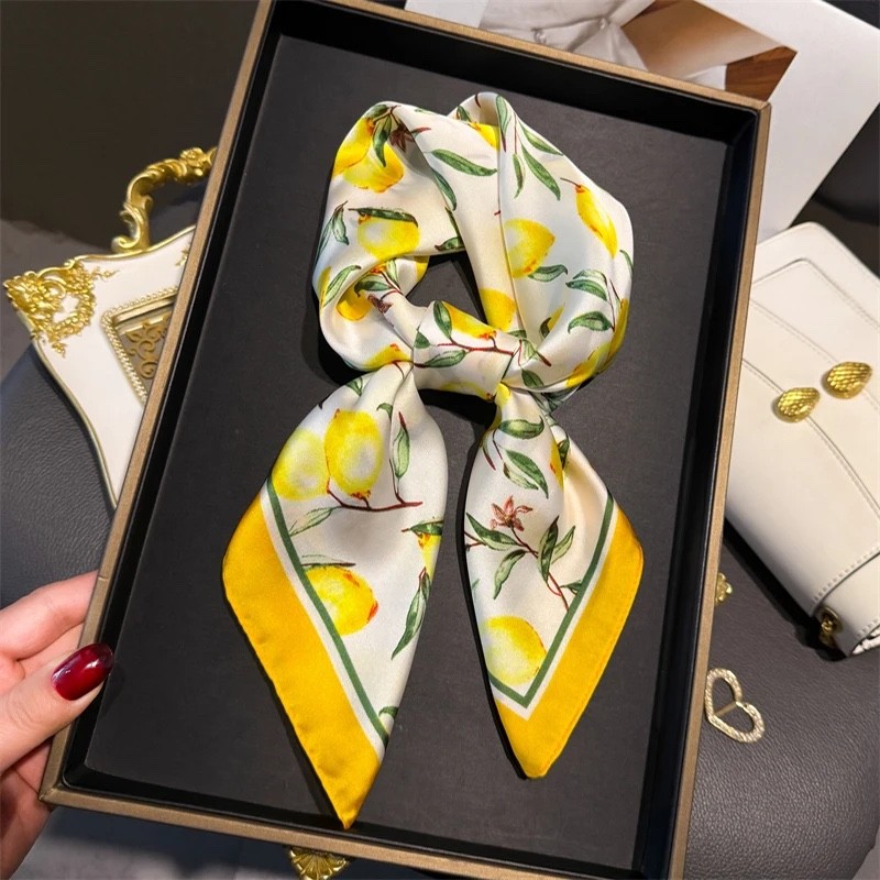 Luxury Women Fashion Scarf – Elegant Square Neck Hair Bag Wrap, Gift Idea