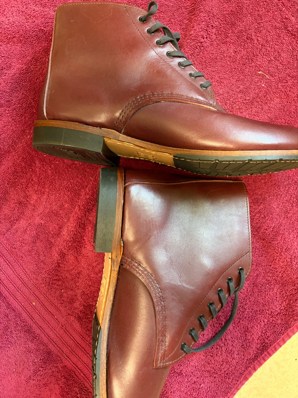 Red Wing Heritage Sheldon 9072 Black Cherry Leather Boots USA Sz 11 D