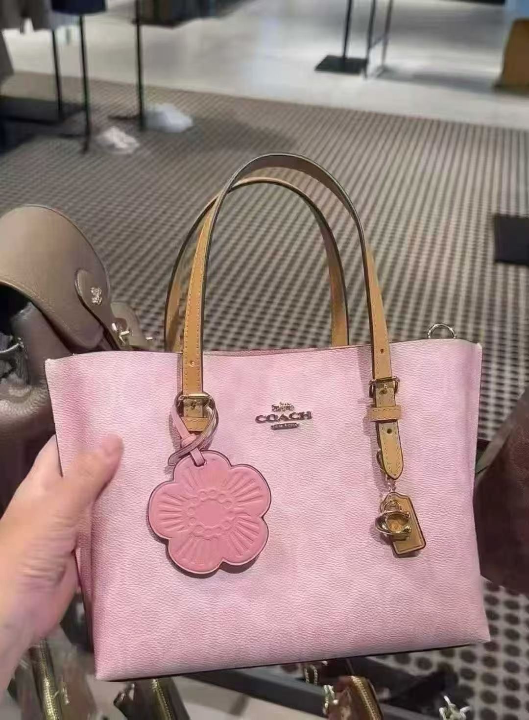 RARE NWT Coach Powder Pink Mollie Tote Bag 25 CER24 SOLDOUT SHIPS TODAY