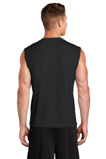 Sport Tek Sleeveless Posi Charge Competitor T Shirt Black True Royal ST352