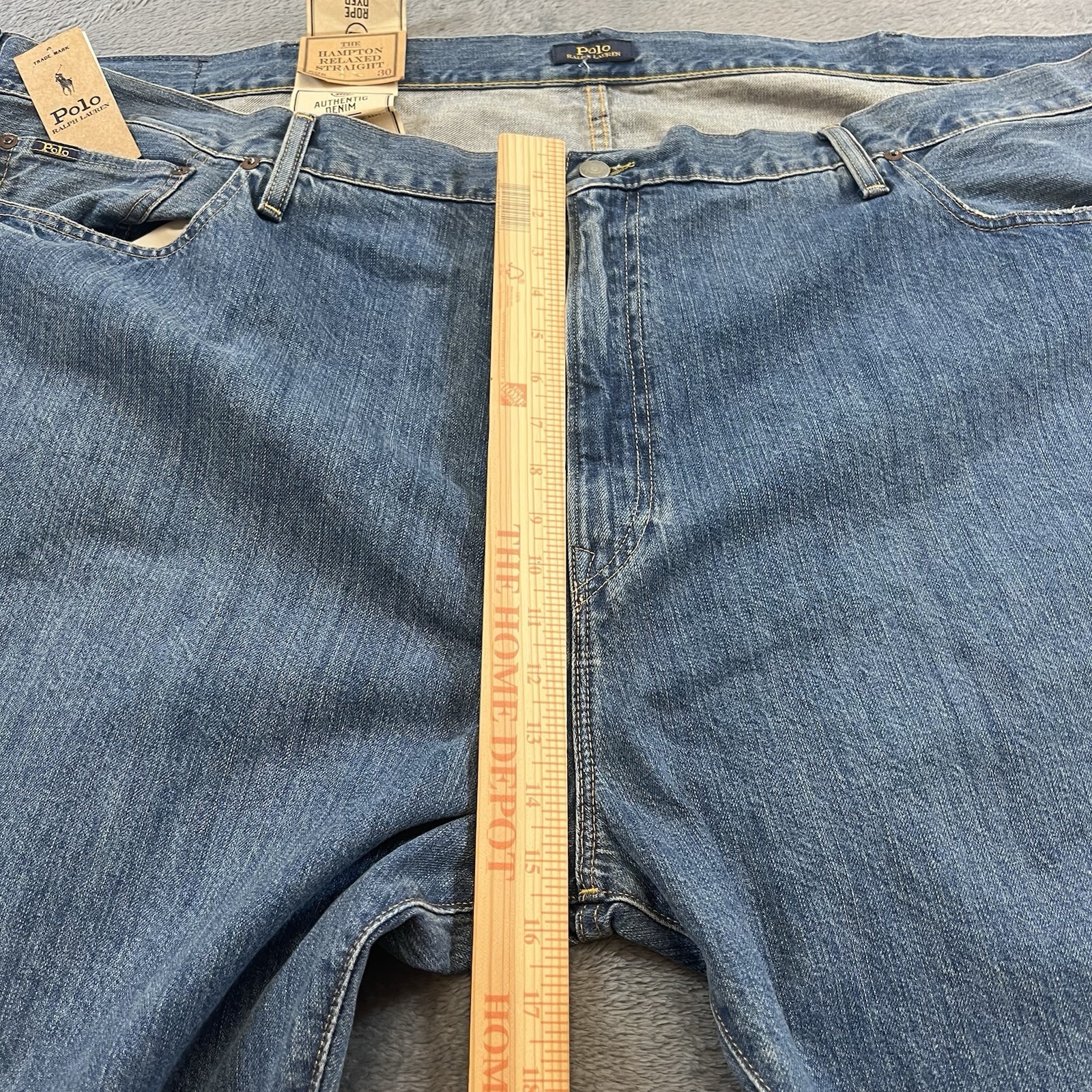 Polo Ralph Lauren Big & Tall Jeans 52B x 30 Hampton Relaxed Straight Leg NWT