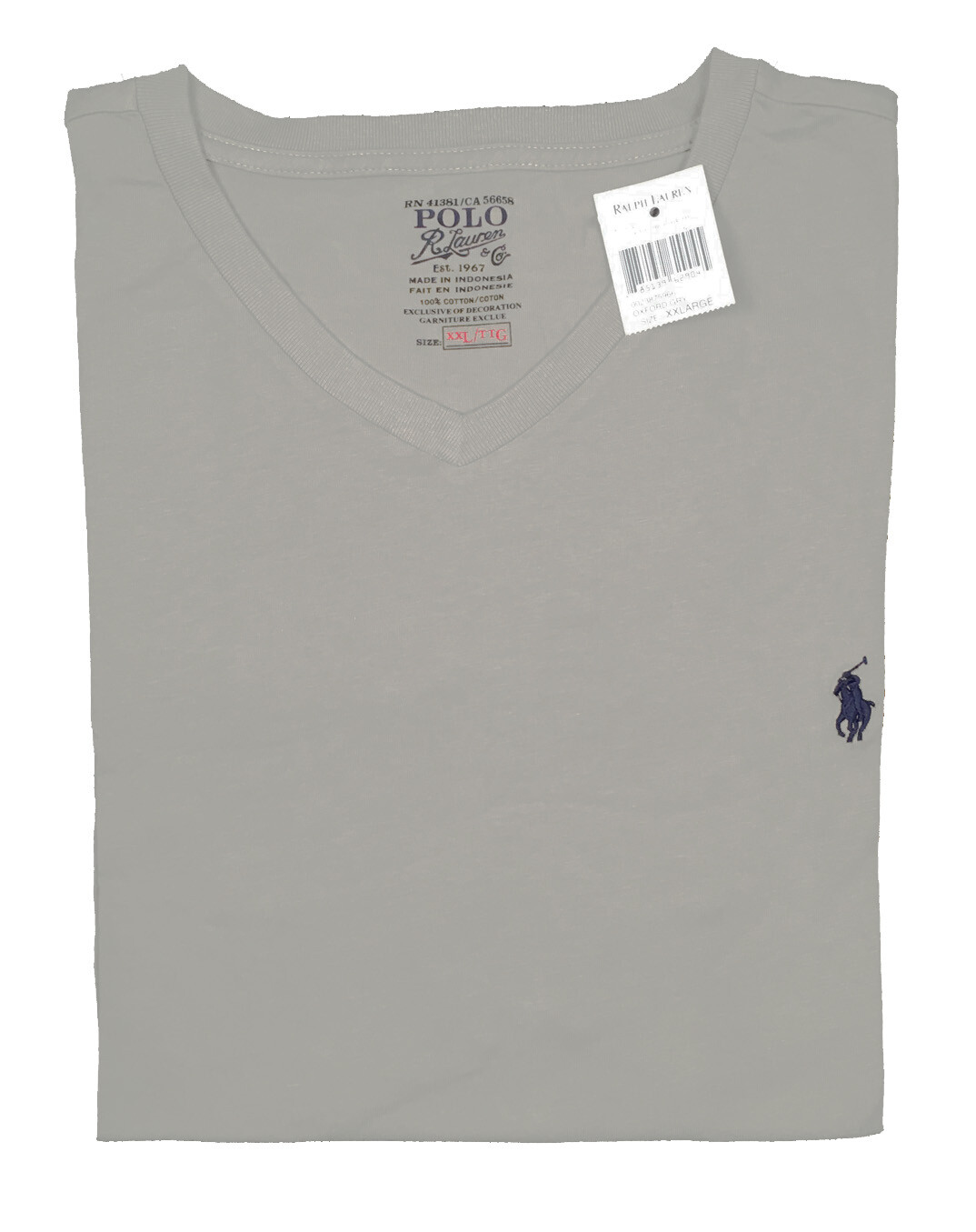 NEW Polo Ralph Lauren Polo Player T Shirt! S Light Gray Blue Polo Player V Neck