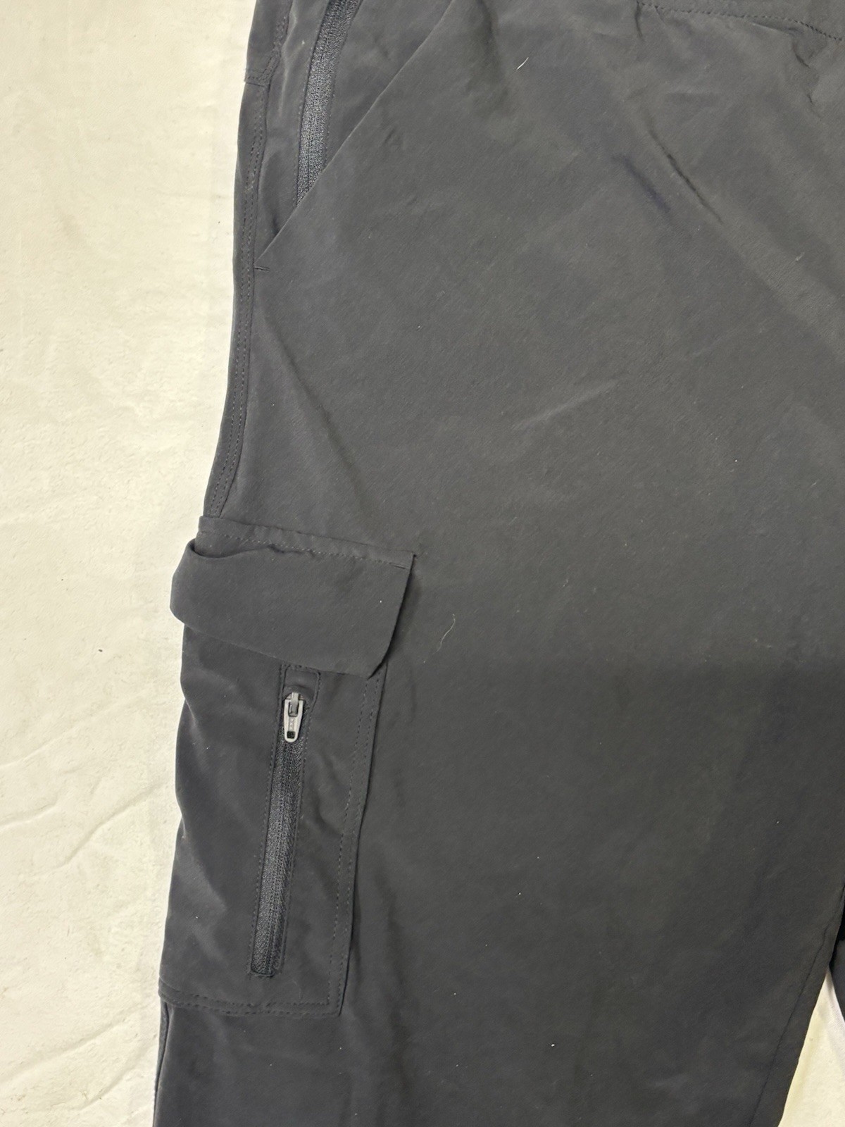 All in Motion Womens Jogger Pants Drawstring Elastic Waist Cargo Pockets Black L