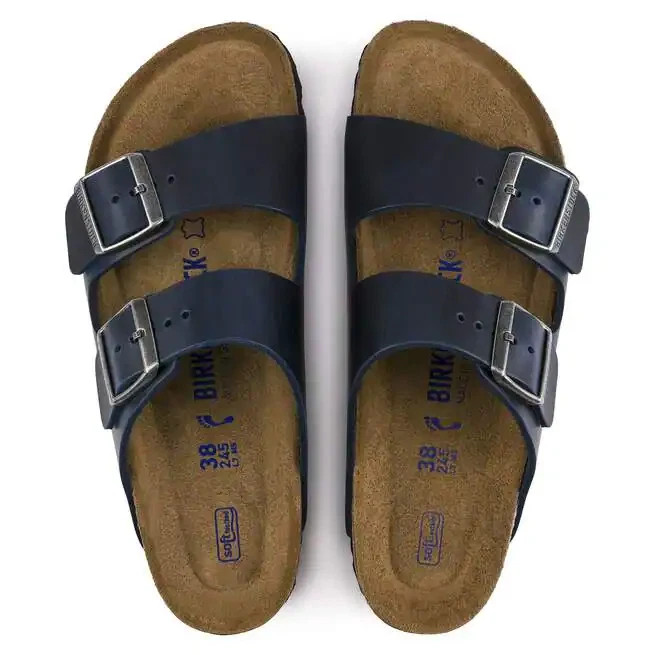 Birkenstock Arizona Blue Oiled Leather Unisex Sandals Size EU 37-45 Narrow/Wide