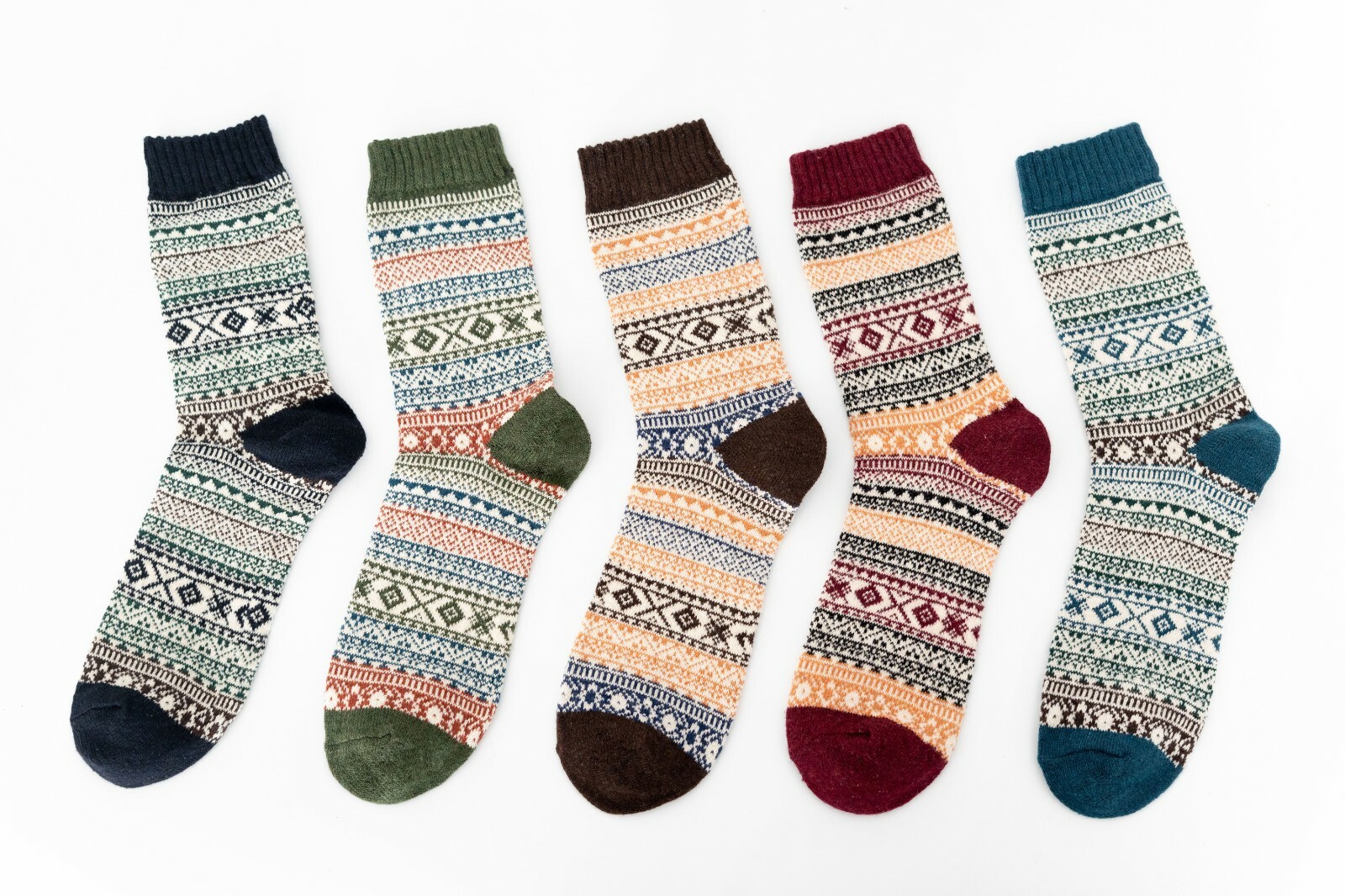 5 Pairs Womens Winter Warm Thermal Lambs Wool Merino Heavy Duty Boot Socks 5-9