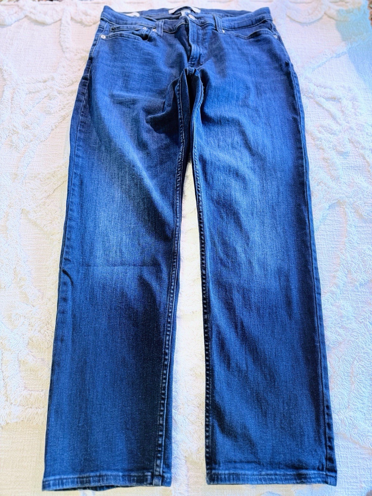 Calvin Klein Jeans Men’s Straight Leg Dark Wash Denim Jeans W34 L30 Stretch