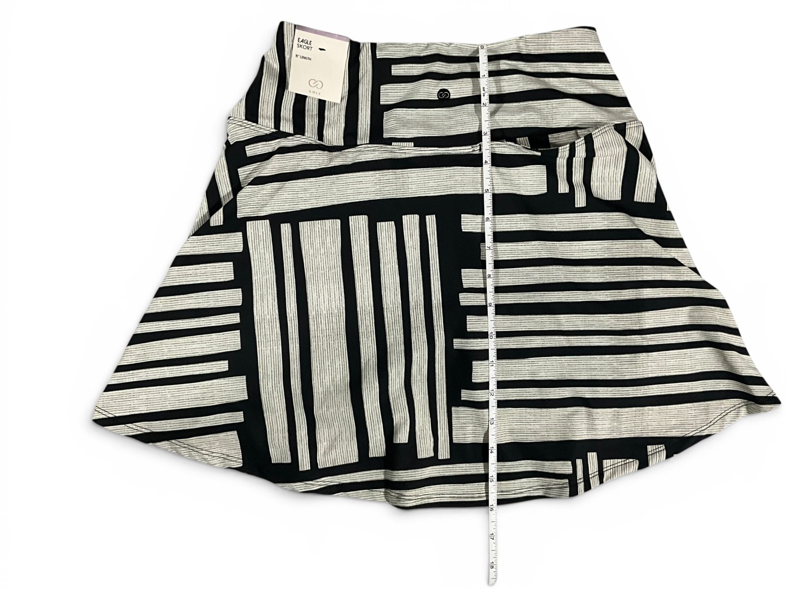 Women’s Calia 15″ Eagle Skort – Graphic Grid Black – Size XS