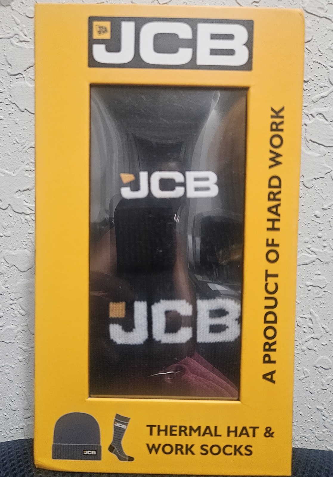 Bundle JCB Work Socks And Thermal Winter Hat Set Box Gift Set