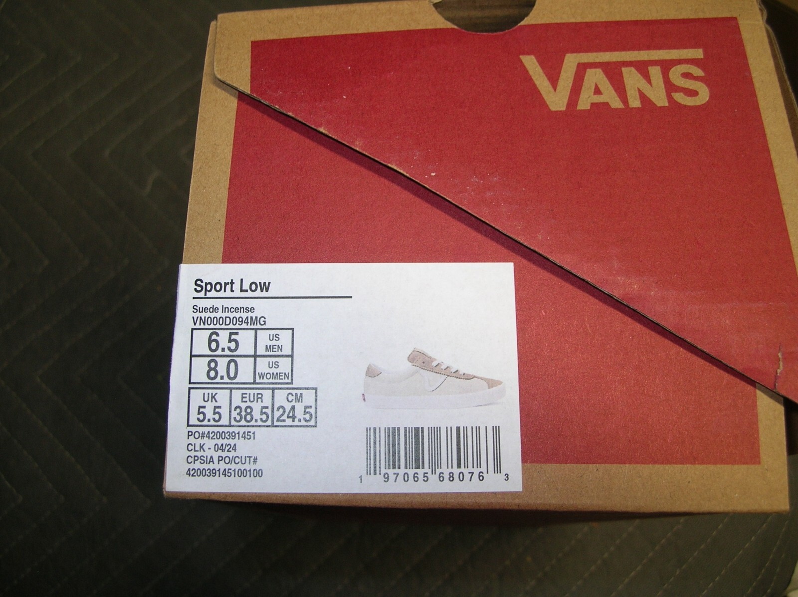 Vans Sport Low Suede Incense US Mens 6.5/US Womens 8.0 *NEW*