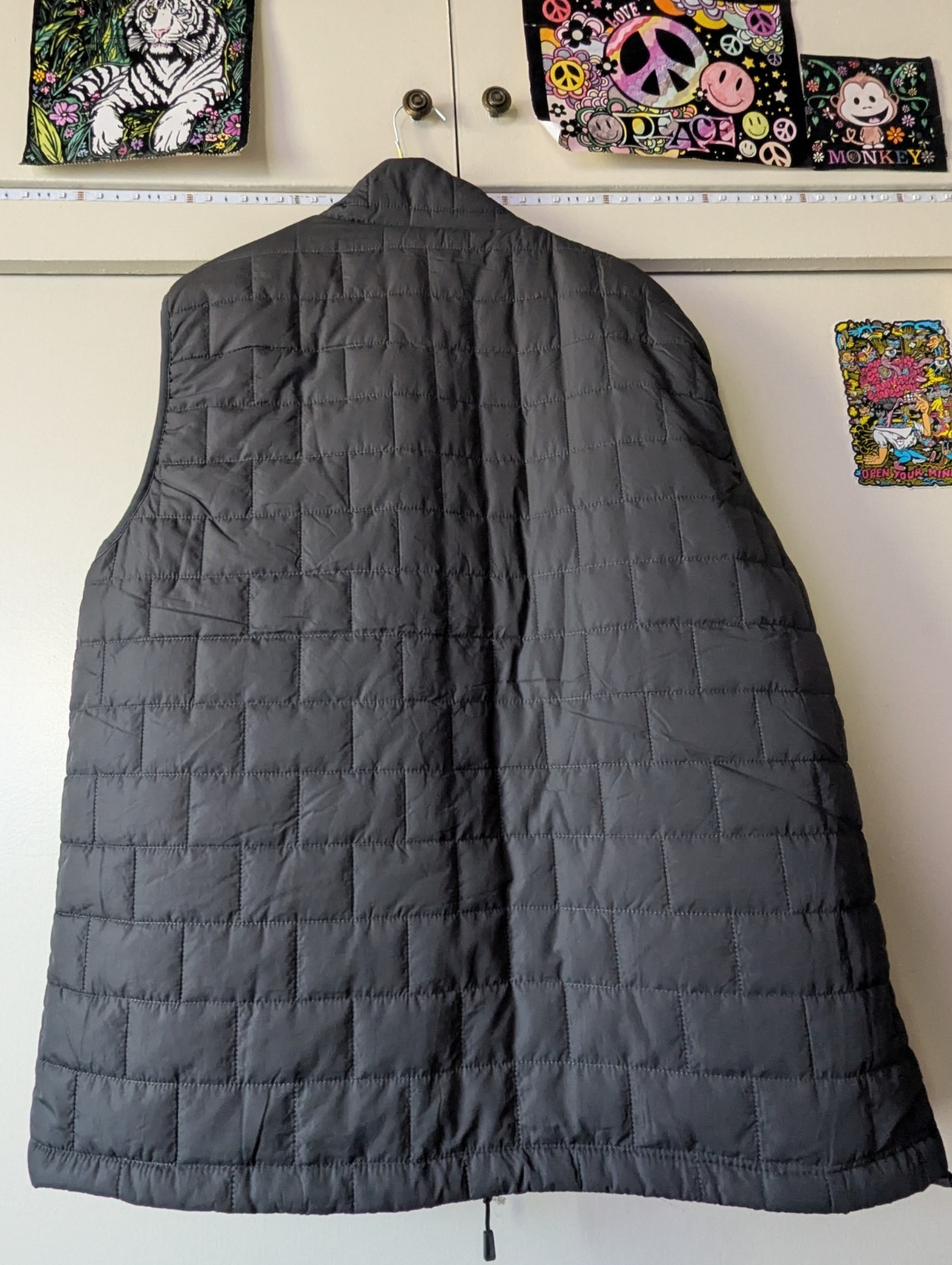 Mack Russo Puff Vest Men 2XL Black Full Zip Mock Neck Insulated Outwear Gorpcore
