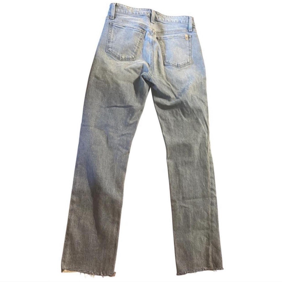 Joe’s Women’s Slim Mid Rise Cigarette Ankle Jeans Light Wash Frayed Hem