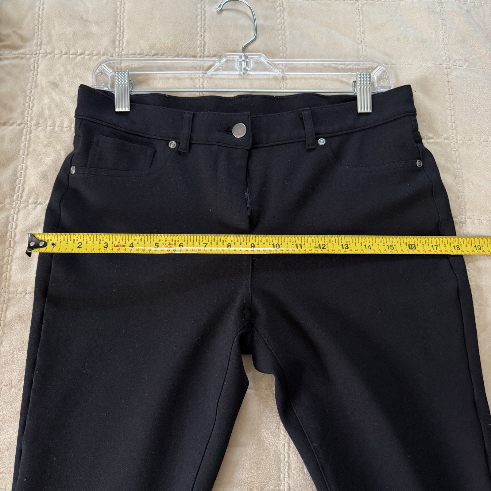 Thompson Women’s Black Slim Skinny Pants Stretch Pockets Mid Rise 26 Inseam