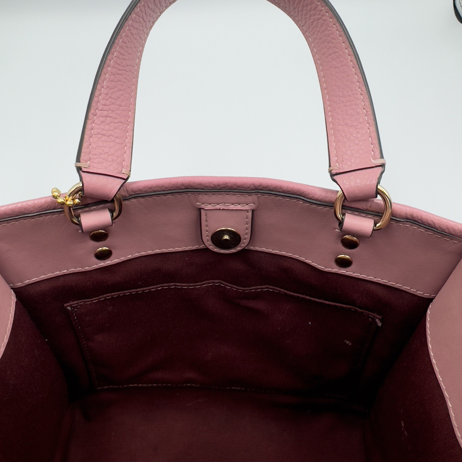 Coach Dempsey Tote 22 In True Pink Style C0971 Small Pebbled Leather bag