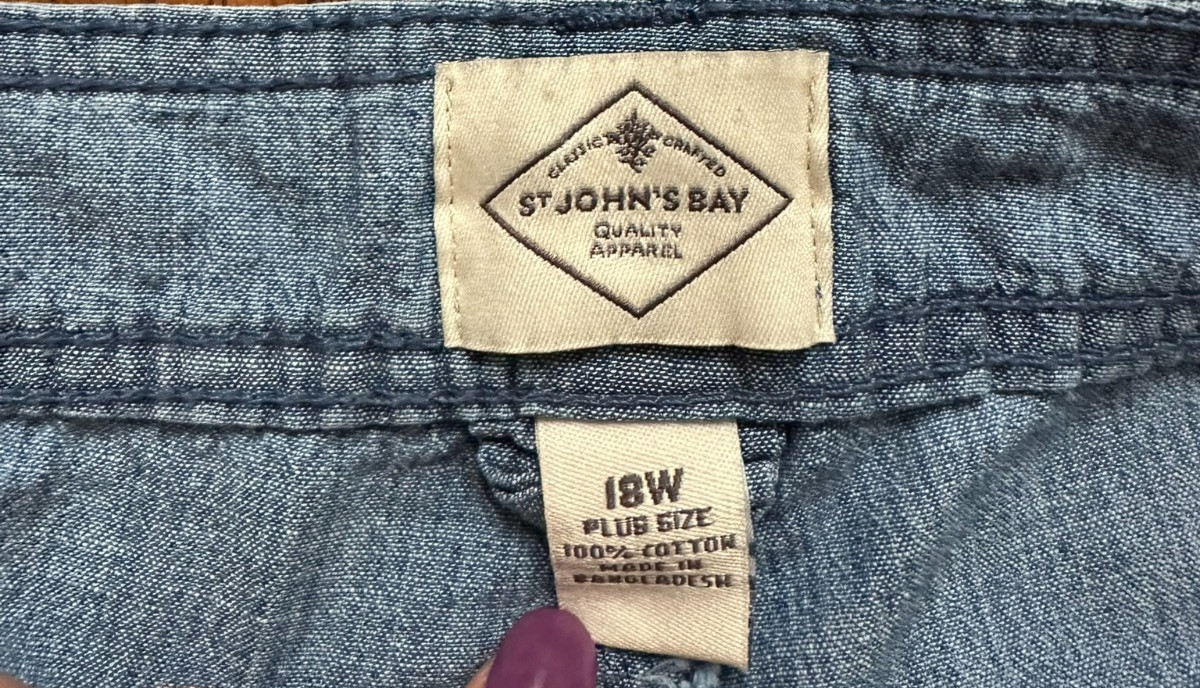 St John’s Bay 18W Blue Cotton Bermuda Short Cargo Pocket + bonus shorts