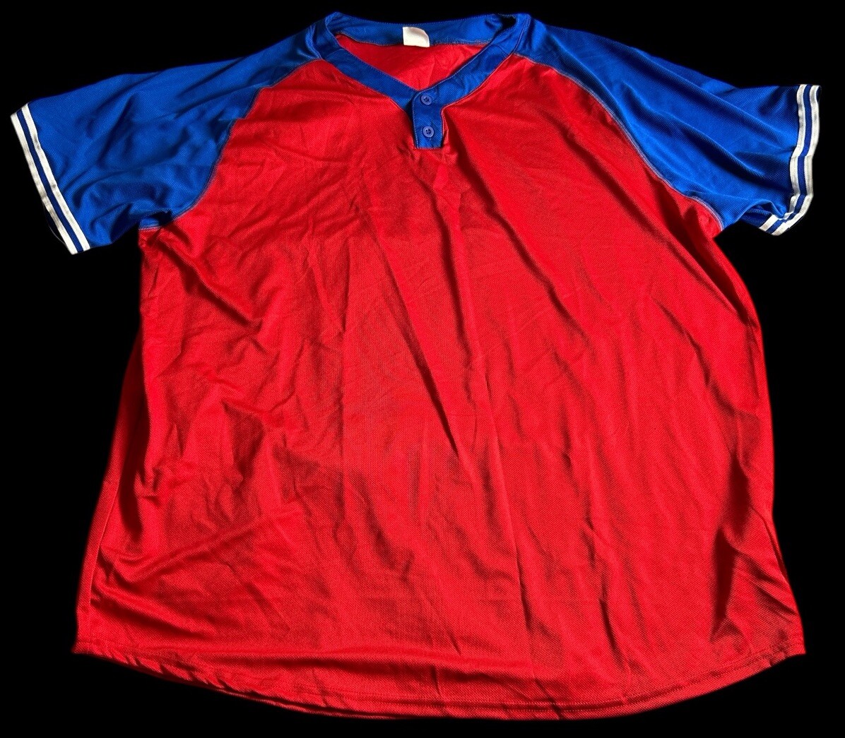 Augusta sportswear Men’s Cutter Henley Jersey Red Blue Size 3XL