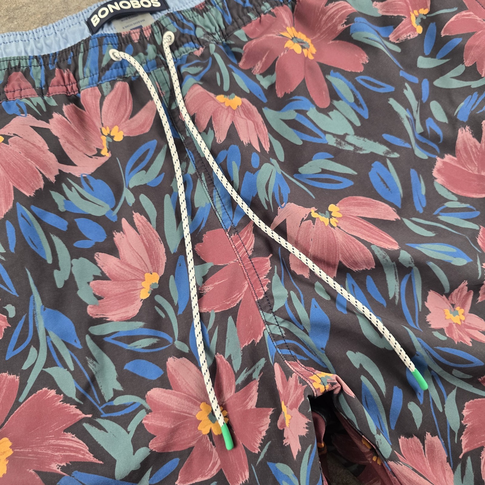 Bonobos Men’s XL 9″ Inseam Swim Trunks Floral Quick Dry Compression Liner