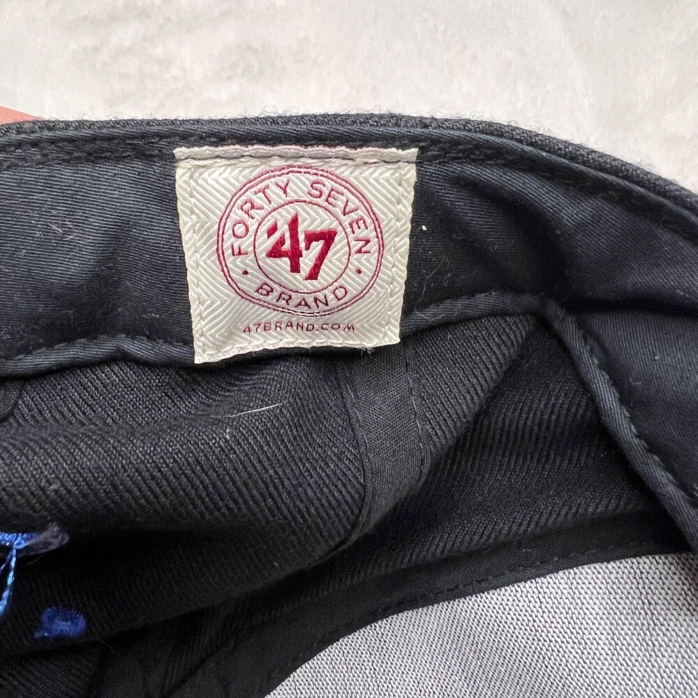 47 Brand Yankees Fitted Hat LOREDO Baseball Cap MLB Black Blue Adjustable Unique