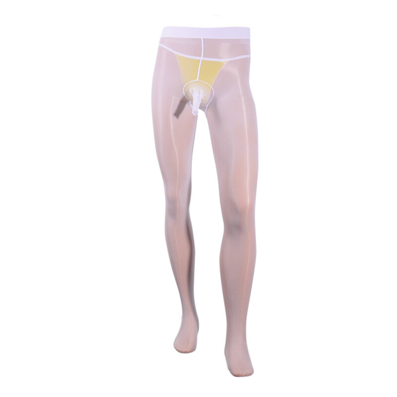 Men Soft Stocking Pantyhose Soft Black Ultra-thin Glossy Shiny Tights New
