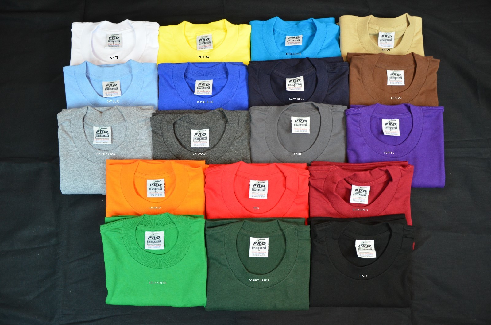 6 NEW PRO5 SUPER HEAVY WEIGHT T-SHIRT TEE PLAIN BLANK COLOR COTTON 5XLT TALL 6PC