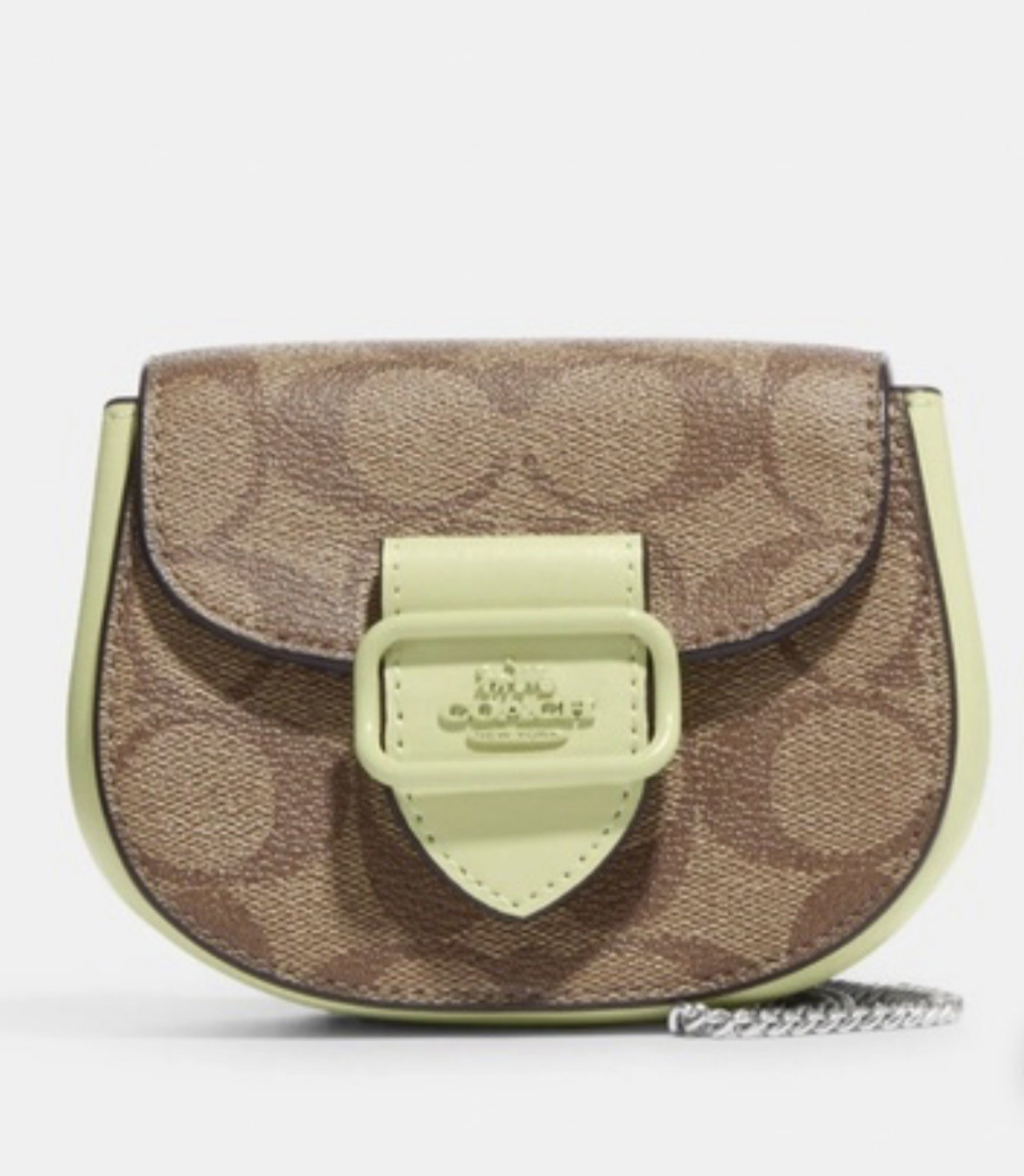 COACH Morgan Signature Leather purse CC Chain Strap Crossbody Bag, cj689