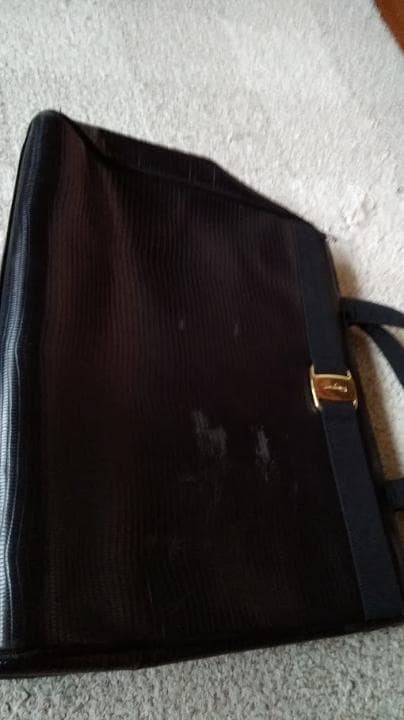 Ferragamo Lizard Leather Tote Bag 11.4 x 13.4 x 5.1 in Used