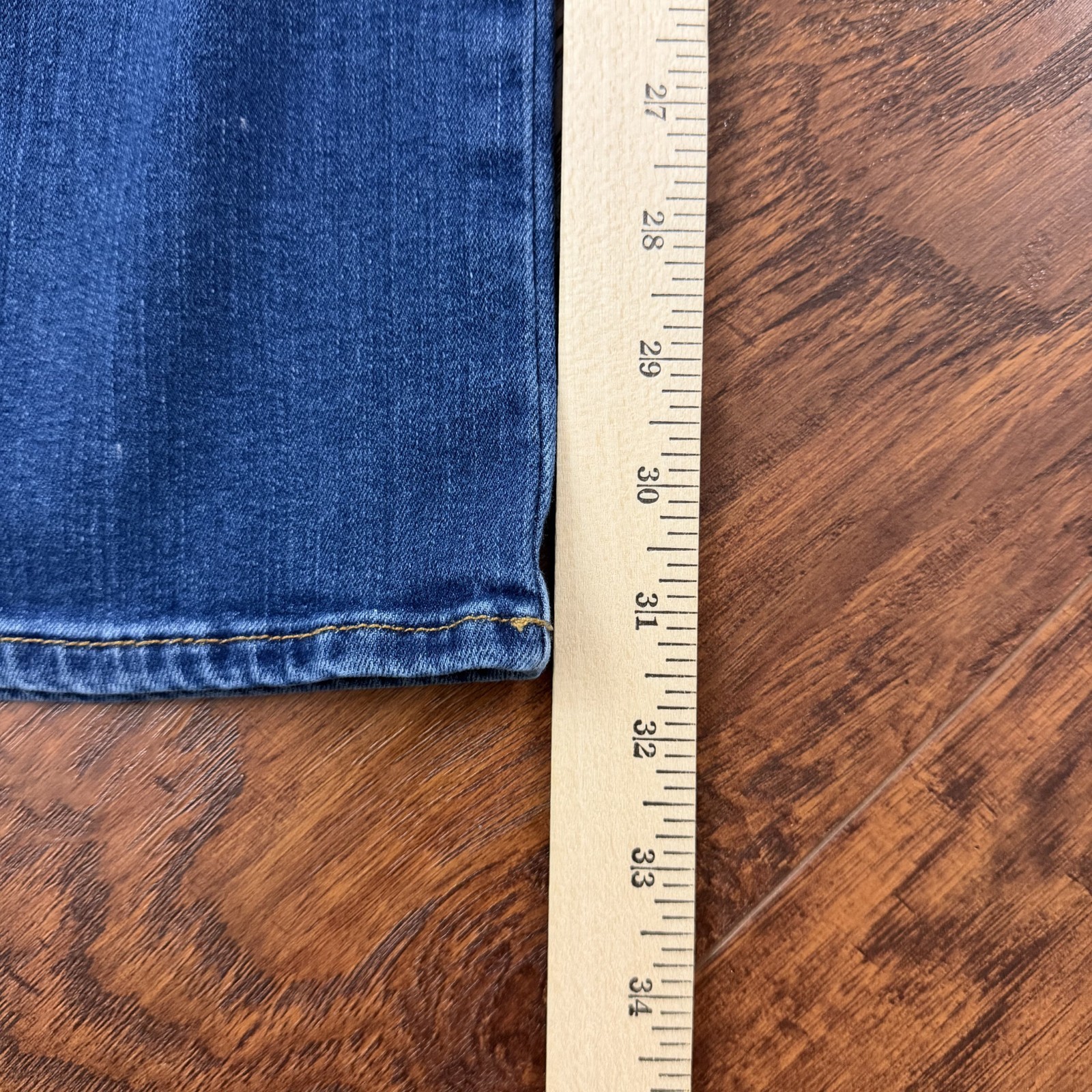 7 For All Mankind Jeans Womens 27 Straight Mid Rise Stretch Denim Kimmie 27×32