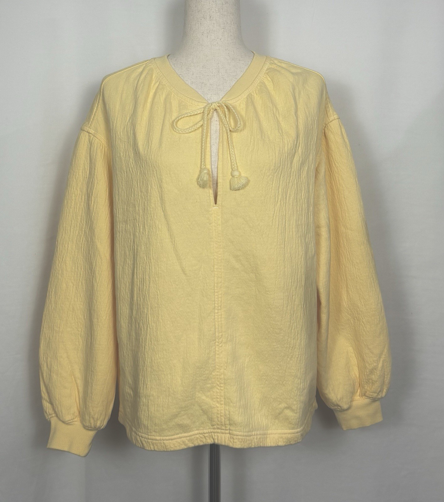 Aerie Women’s Easy Street Sweatshirt yellow Notes Color S