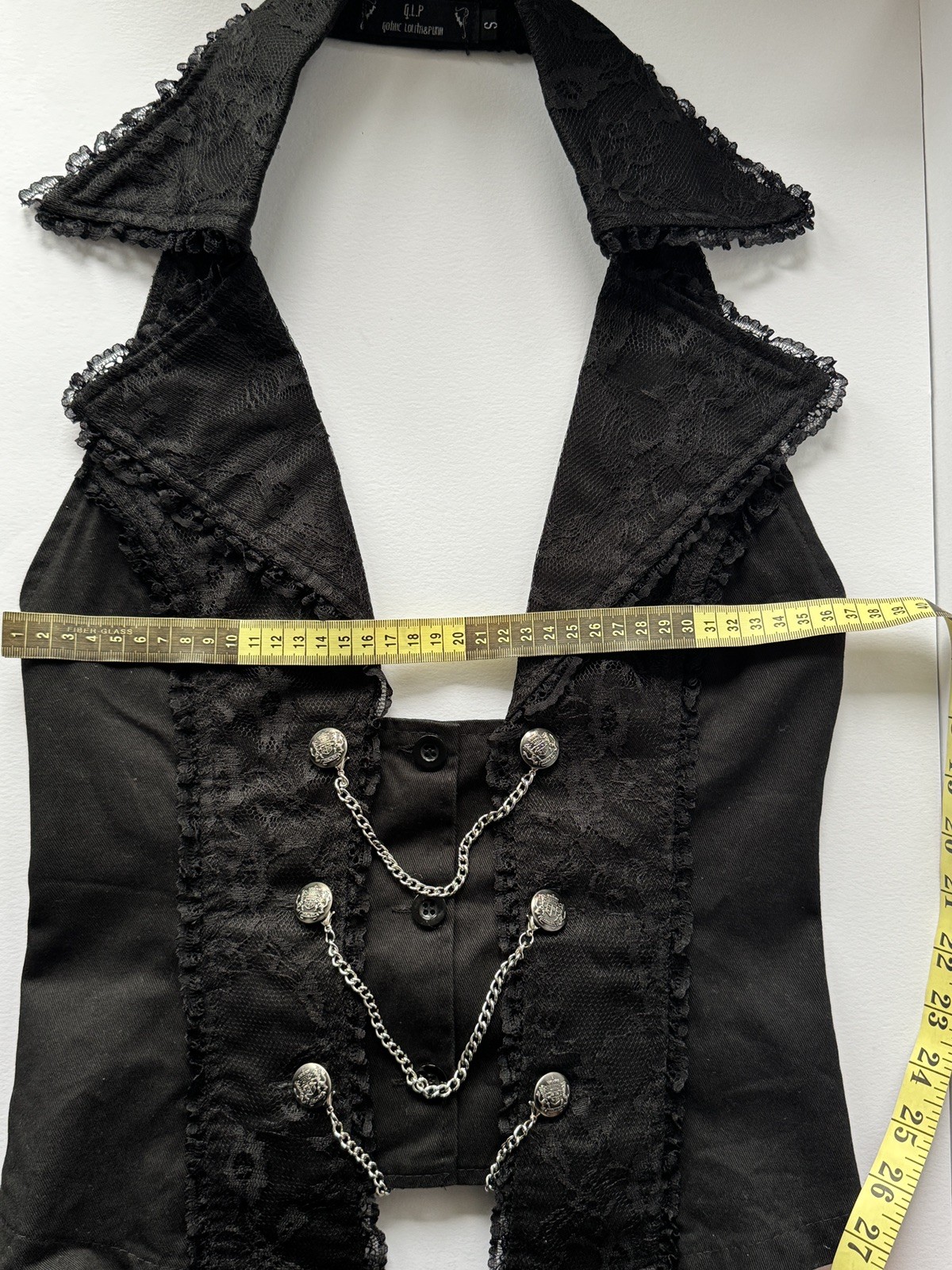 G.L.P (Gothic Lolita & Punk) Waistcoat Vest – Size S – Black