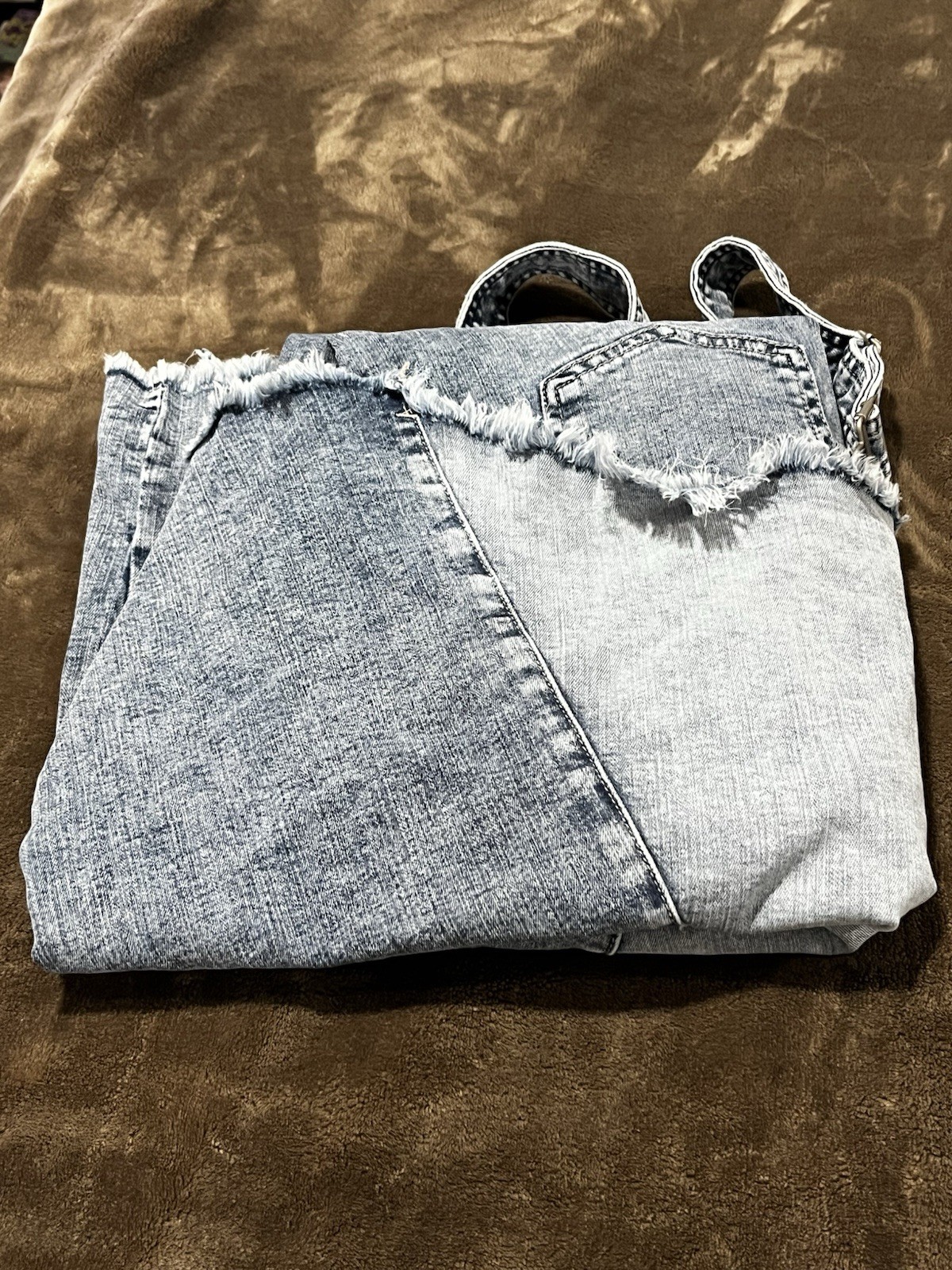Wash Lab Women’s Pieced Mixed Denim Jumper – Blue Denim – Size Large – NWT