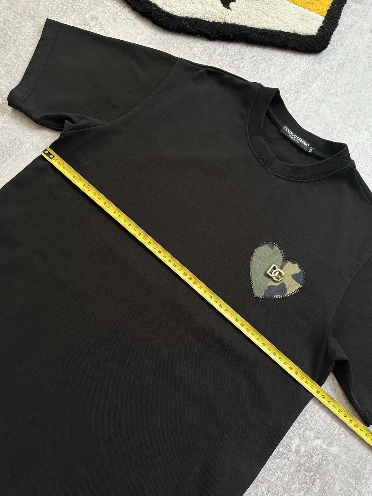 Dolce & Gabbana DG Heart Camo Patch Black T-Shirt IT 46 Fits Men’s L